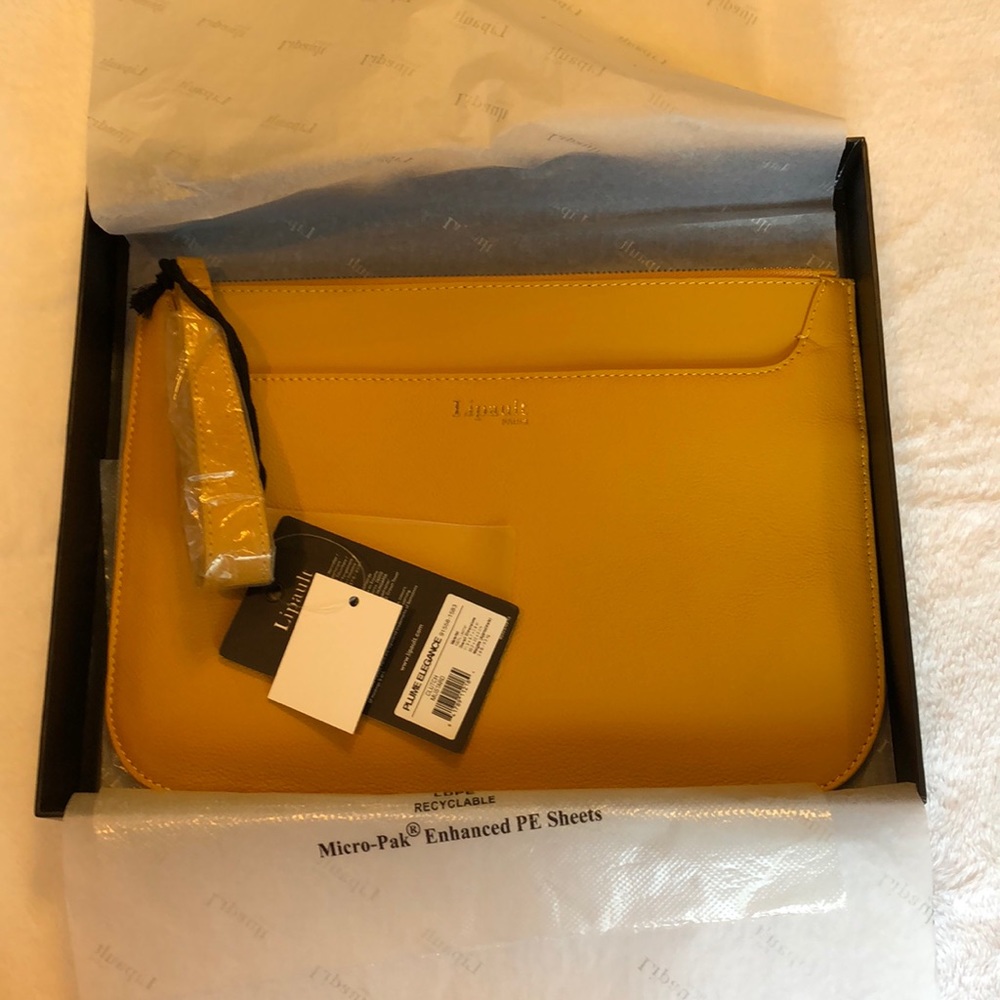 SOLD Lipault Plume Elegance Clutch 100% leather - Picture 6 of 7